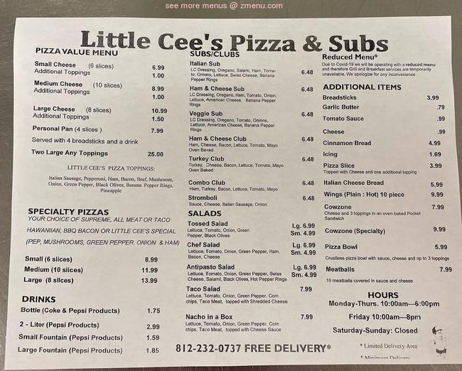 Little Cee's Pizza & Subs Menu image 4